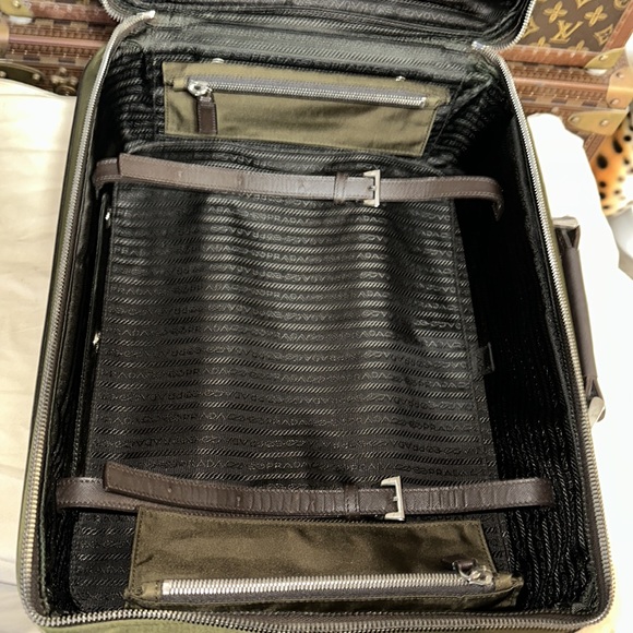 Prada tessuto nylon trolly rolling carryon suitcase travel weekender bag - Picture 13 of 16